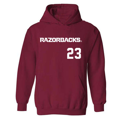 Arkansas - NCAA Softball : Reagan Johnson - Replica Shersey Hooded Sweatshirt