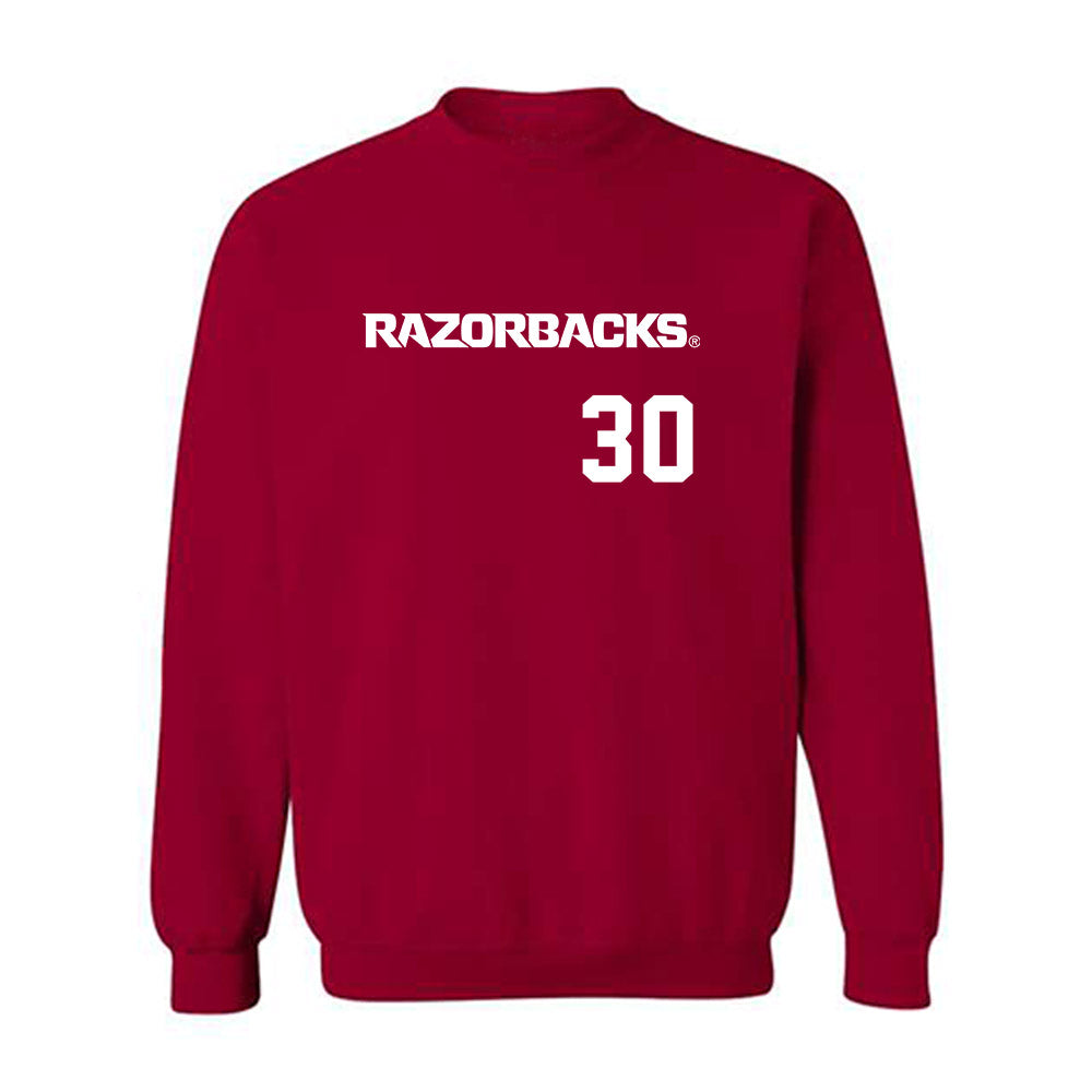 Arkansas - NCAA Softball : Khamari Hall - Replica Shersey Crewneck Sweatshirt-0