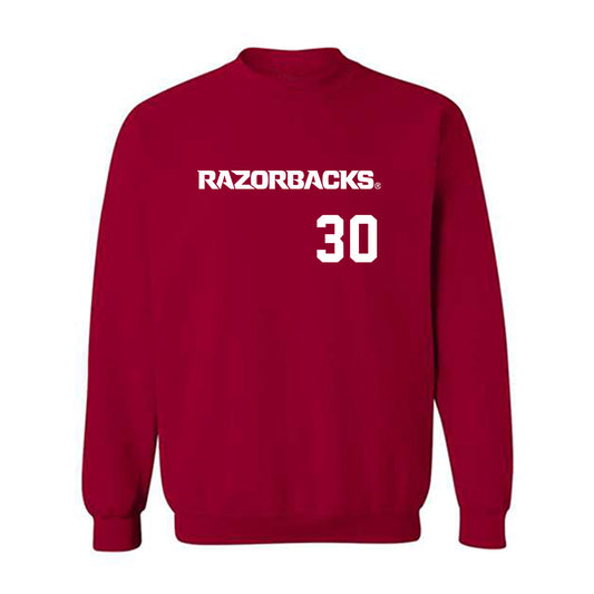 Arkansas - NCAA Softball : Khamari Hall - Replica Shersey Crewneck Sweatshirt-0