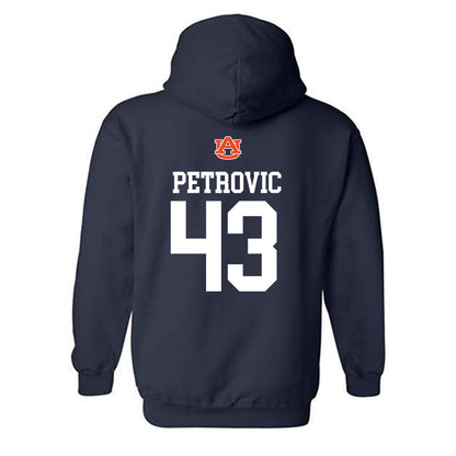 Auburn - NCAA Baseball : Alex Petrovic - Hooded Sweatshirt Replica Shersey