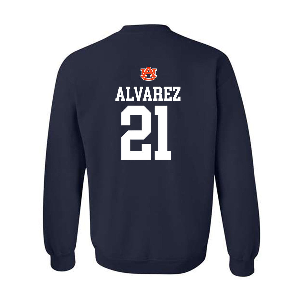 Auburn - NCAA Baseball : Andreas Alvarez - Replica Shersey Crewneck Sweatshirt-1