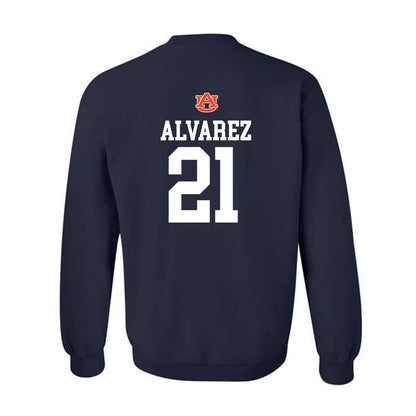 Auburn - NCAA Baseball : Andreas Alvarez - Replica Shersey Crewneck Sweatshirt-1