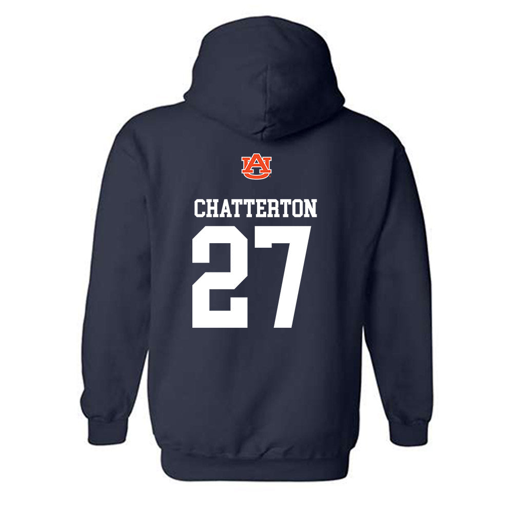 Auburn - NCAA Baseball : Christian Chatterton - Replica Shersey Hooded Sweatshirt-1