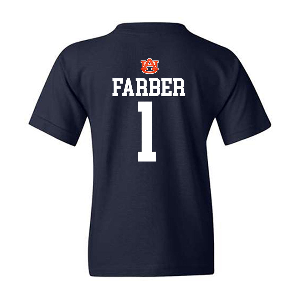 Auburn - NCAA Baseball : Ryne Farber - Replica Shersey Youth T-Shirt-1