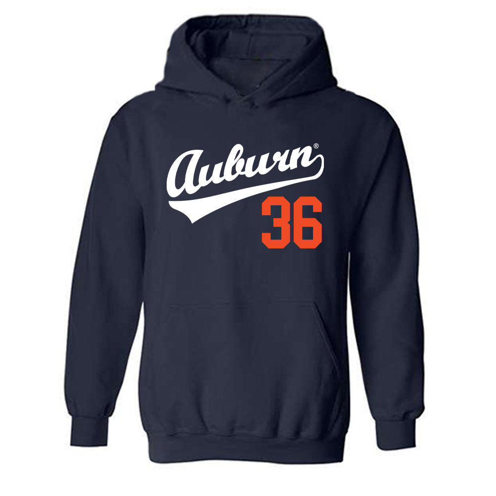 Auburn - NCAA Baseball : Jackson Sanders - Replica Shersey Hooded Sweatshirt-0