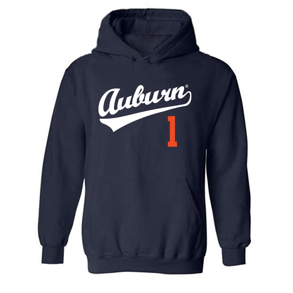 Auburn - NCAA Baseball : Ryne Farber - Replica Shersey Hooded Sweatshirt-0