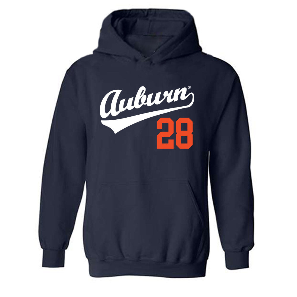 Auburn - NCAA Baseball : Ryan Hetzler - Replica Shersey Hooded Sweatshirt-0