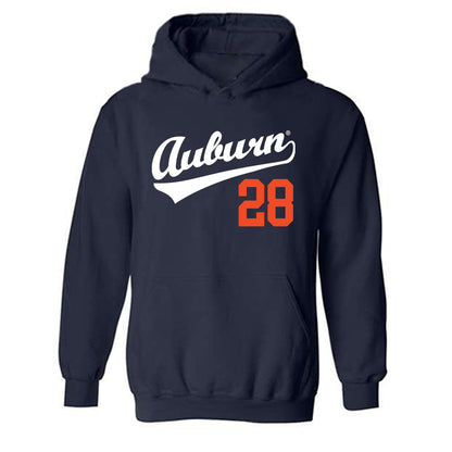 Auburn - NCAA Baseball : Ryan Hetzler - Replica Shersey Hooded Sweatshirt-0