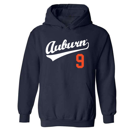 Auburn - NCAA Baseball : Jett Johnston - Replica Shersey Hooded Sweatshirt-0