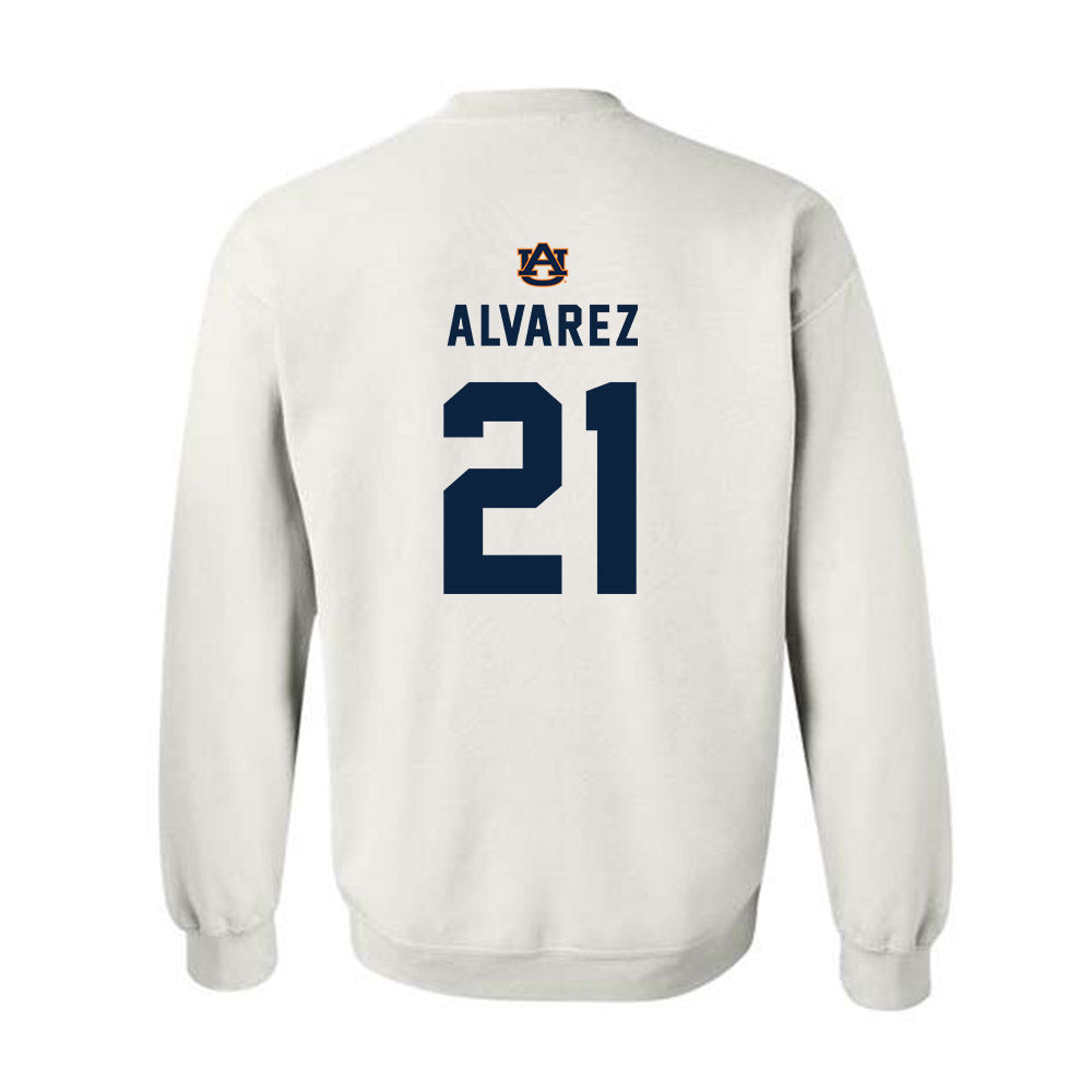 Auburn - NCAA Baseball : Andreas Alvarez - Replica Shersey Crewneck Sweatshirt-1