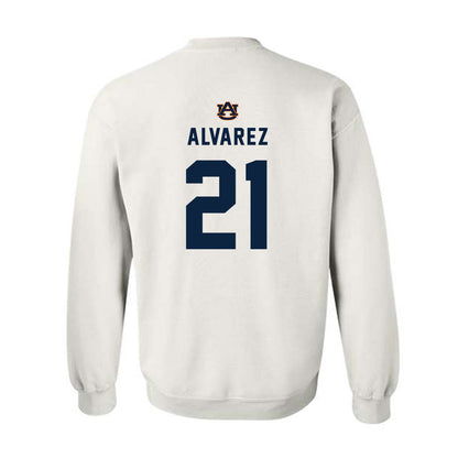 Auburn - NCAA Baseball : Andreas Alvarez - Replica Shersey Crewneck Sweatshirt-1