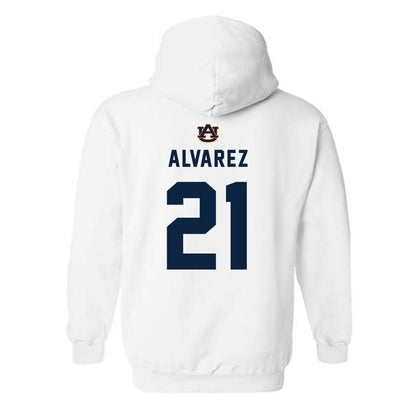 Auburn - NCAA Baseball : Andreas Alvarez - Replica Shersey Hooded Sweatshirt-1