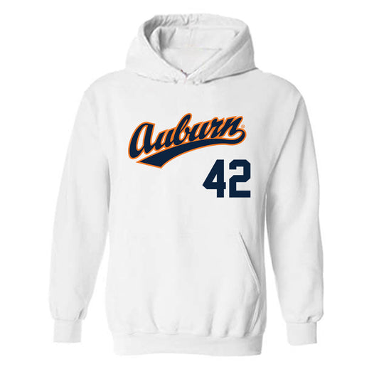 Auburn - NCAA Baseball : Abe Chancellor - Replica Shersey Hooded Sweatshirt-0