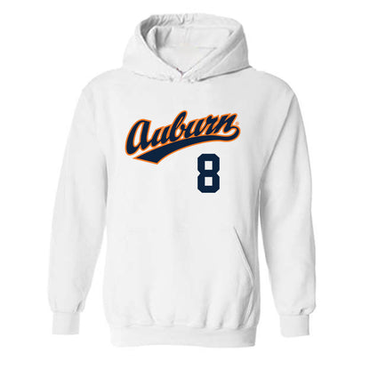 Auburn - NCAA Baseball : Eric Guevara - Replica Shersey Hooded Sweatshirt-0