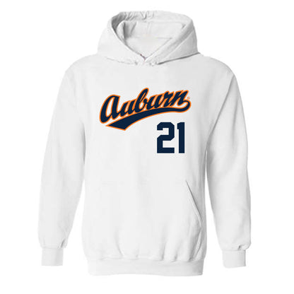 Auburn - NCAA Baseball : Andreas Alvarez - Replica Shersey Hooded Sweatshirt-0