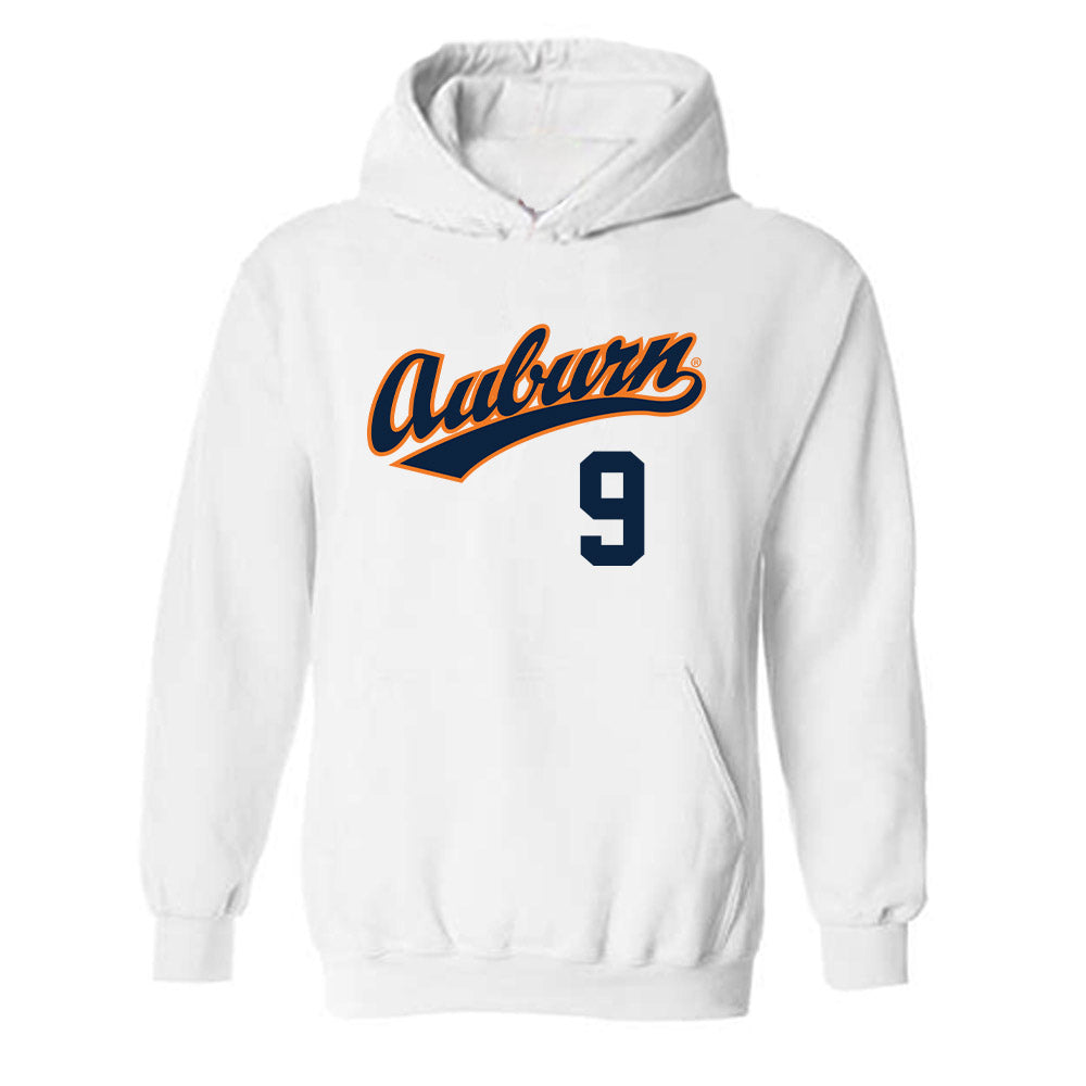 Auburn - NCAA Baseball : Jett Johnston - Replica Shersey Hooded Sweatshirt-0