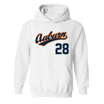 Auburn - NCAA Baseball : Ryan Hetzler - Replica Shersey Hooded Sweatshirt-0