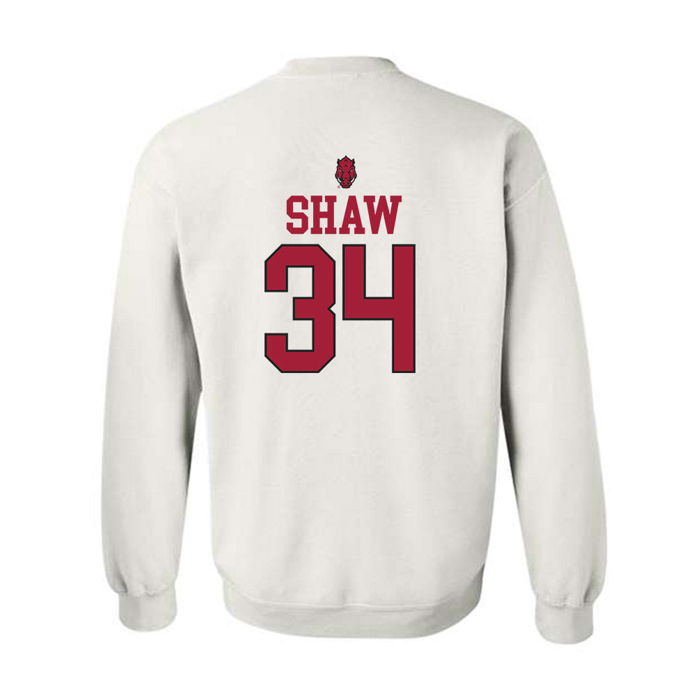 Arkansas - NCAA Football : Jabrae Shaw - Classic Shersey Crewneck Sweatshirt-1