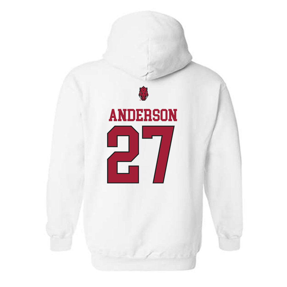 Arkansas - NCAA Women's Soccer : Dejionee Anderson - Classic Shersey Hooded Sweatshirt-1