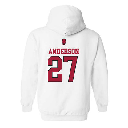 Arkansas - NCAA Women's Soccer : Dejionee Anderson - Classic Shersey Hooded Sweatshirt-1