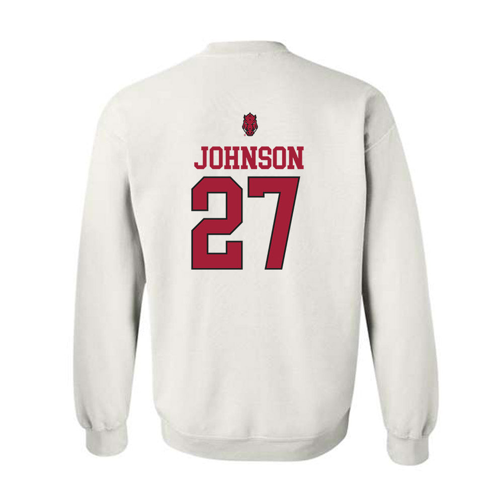 Arkansas - NCAA Football : Ahkhari Johnson - Classic Shersey Crewneck Sweatshirt-1