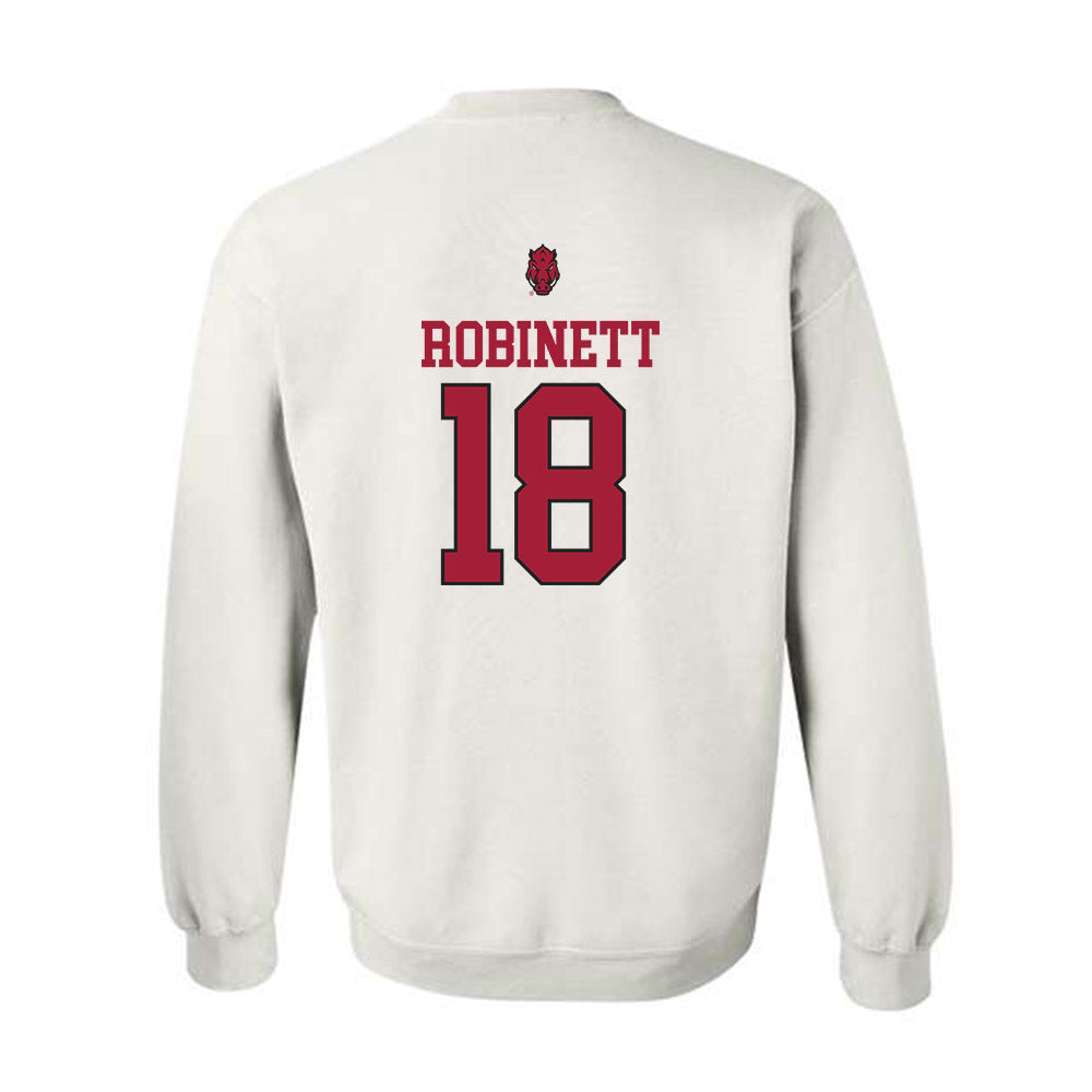Arkansas - NCAA Baseball : Reese Robinett - Classic Shersey Crewneck Sweatshirt-1