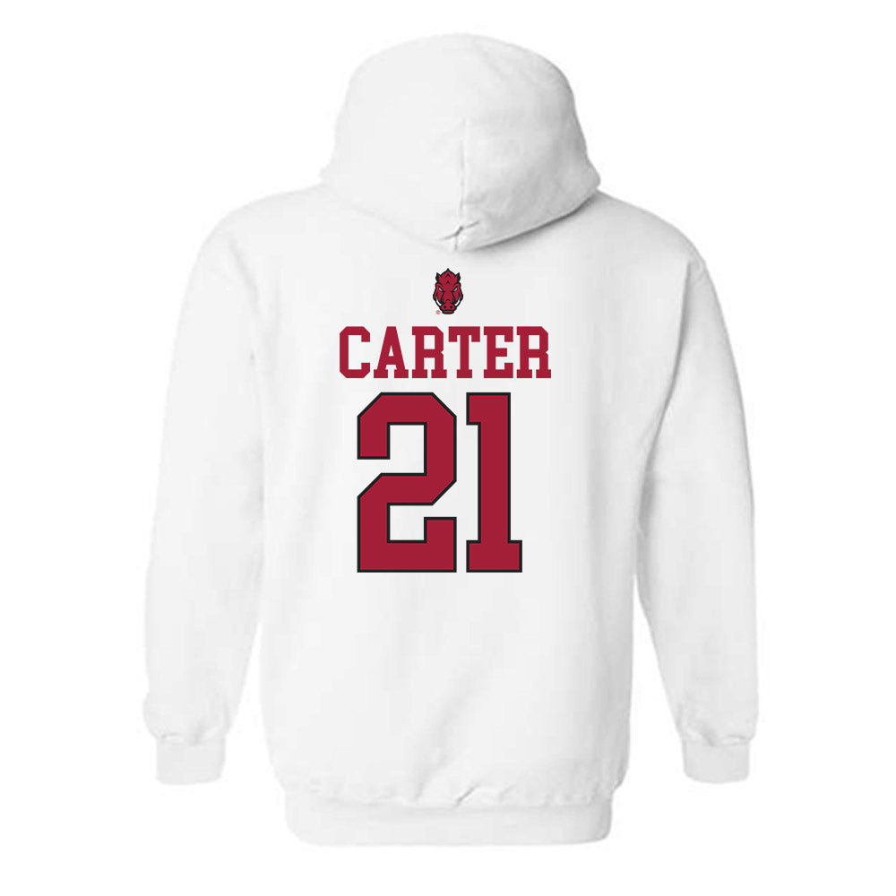 Arkansas - NCAA Softball : Ava Carter - Classic Shersey Hooded Sweatshirt-1