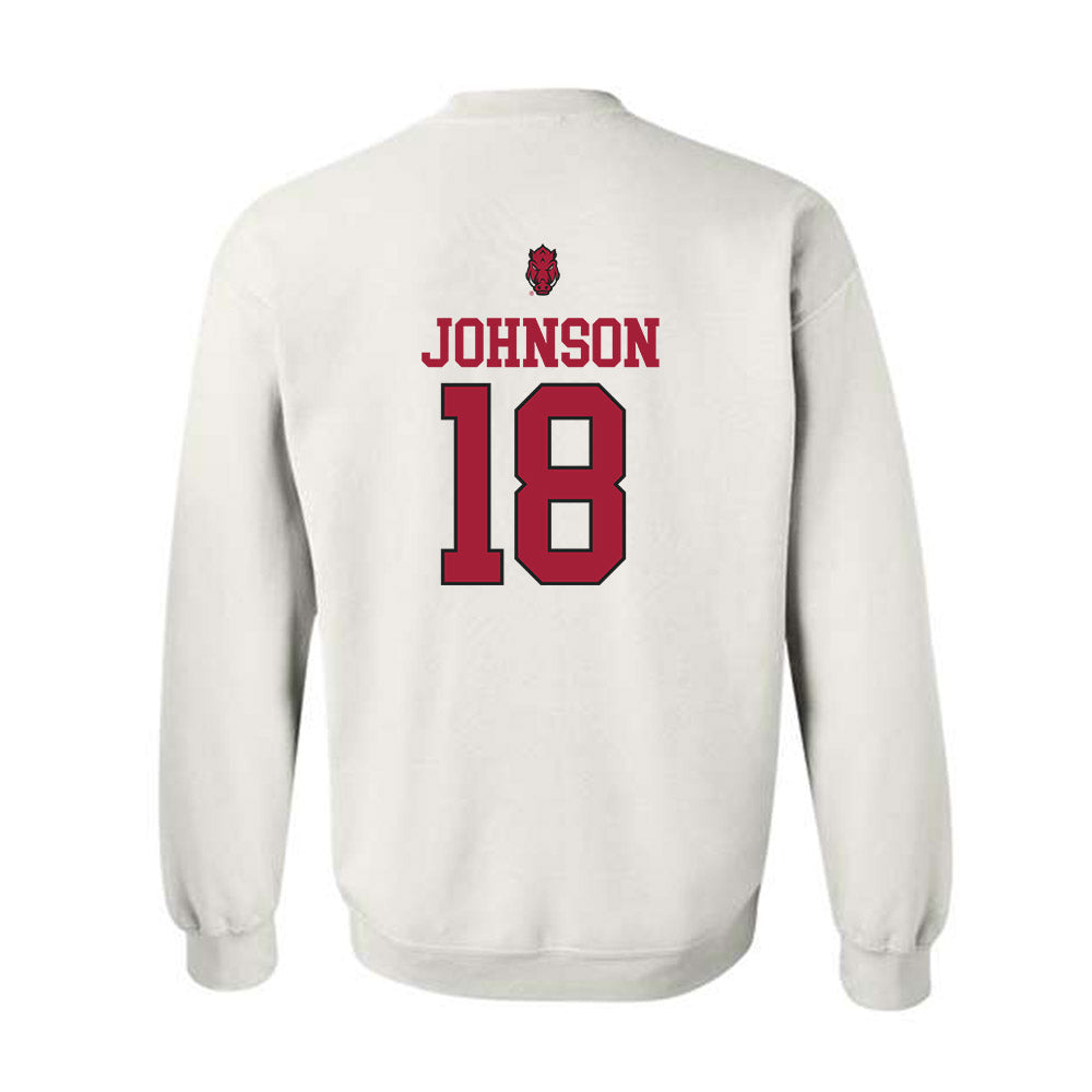 Arkansas - NCAA Football : Krosse Johnson - Classic Shersey Crewneck Sweatshirt-1