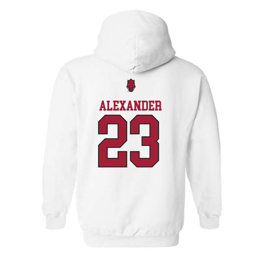 Arkansas - NCAA Women's Volleyball : Aleki Alexander - Classic Shersey Hooded Sweatshirt-1