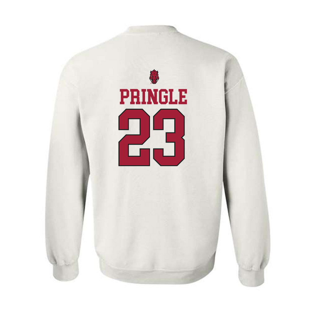 Arkansas - NCAA Men's Basketball : Nick Pringle - Classic Shersey Crewneck Sweatshirt-1