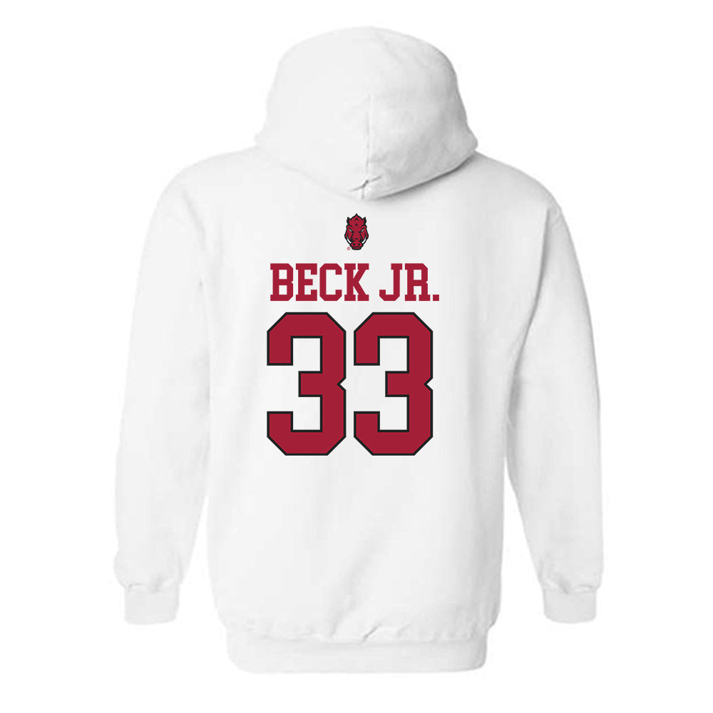 Arkansas - NCAA Football : Jeremiah Beck Jr. - Classic Shersey Hooded Sweatshirt-1