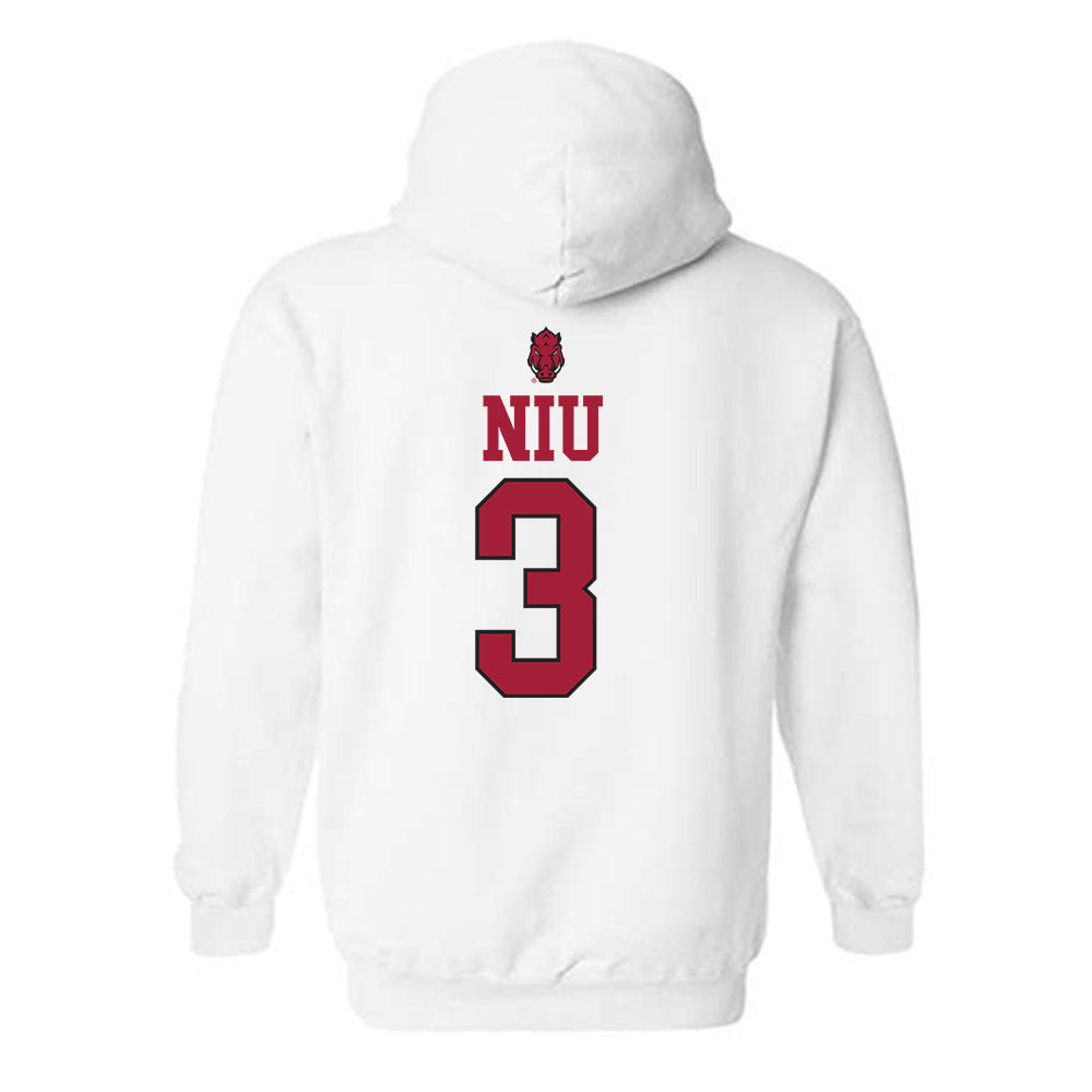 Arkansas - NCAA Women's Volleyball : Livia Niu - Classic Shersey Hooded Sweatshirt-1