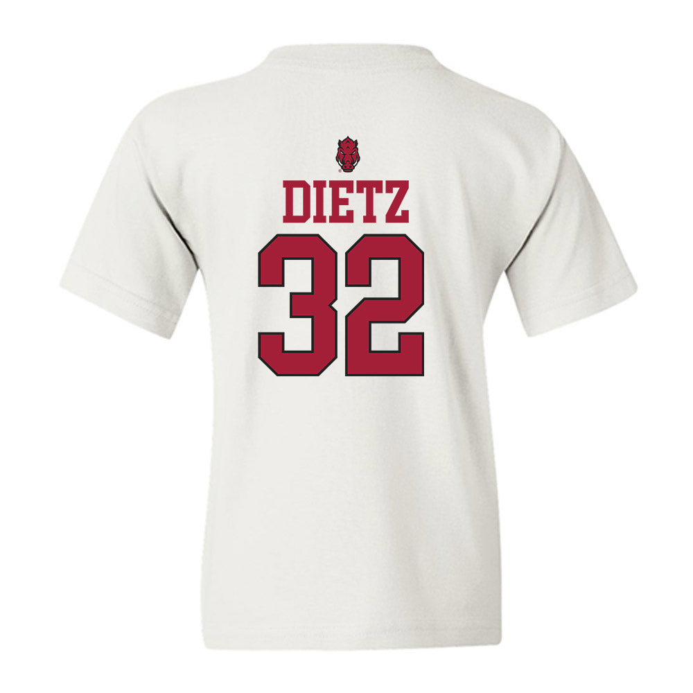 Arkansas - NCAA Baseball : Hunter Dietz - Classic Shersey Youth T-Shirt-1