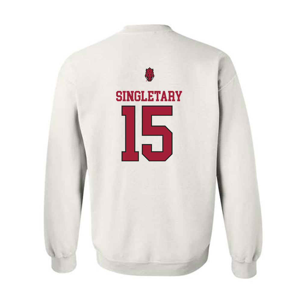 Arkansas - NCAA Football : Jaheim Singletary - Classic Shersey Crewneck Sweatshirt-1