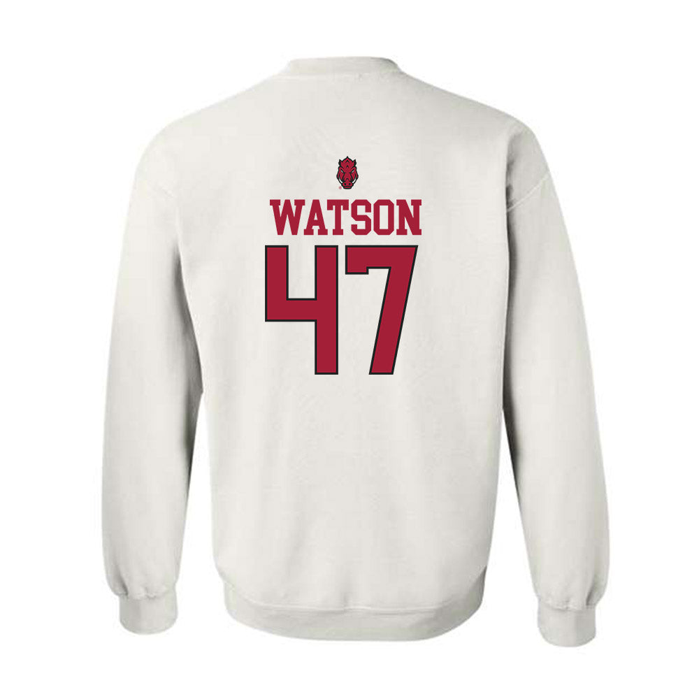 Arkansas - NCAA Football : Braylon Watson - Classic Shersey Crewneck Sweatshirt-1