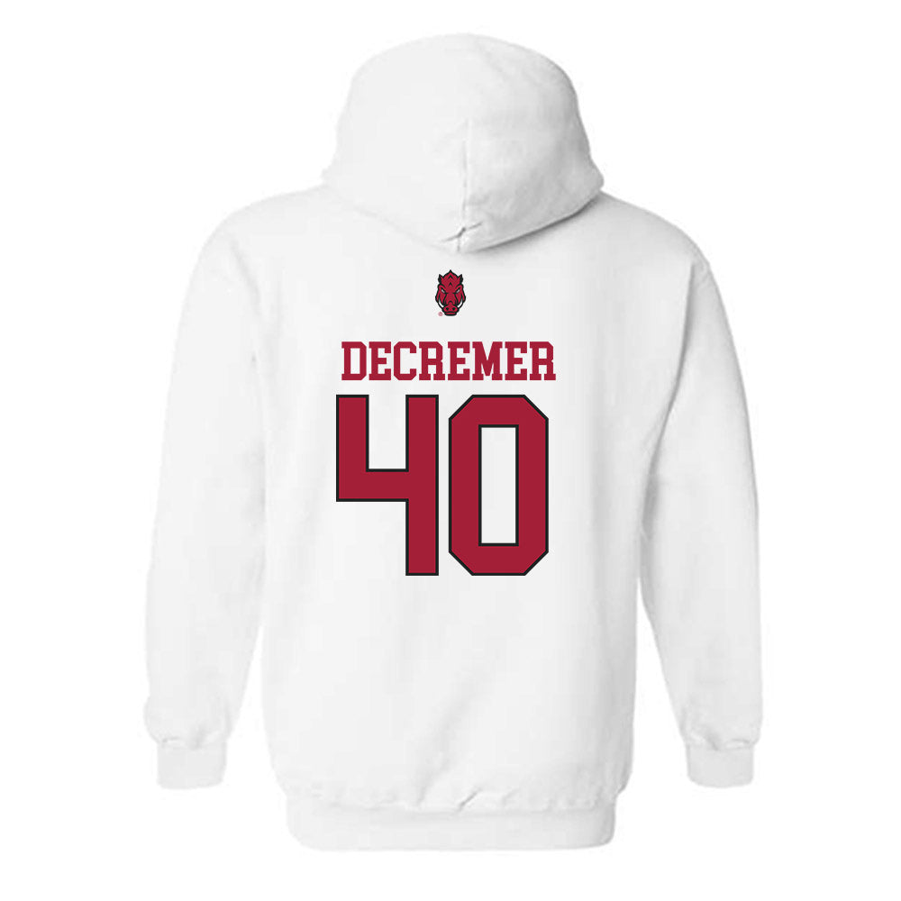 Arkansas - NCAA Baseball : James DeCremer - Classic Shersey Hooded Sweatshirt-1