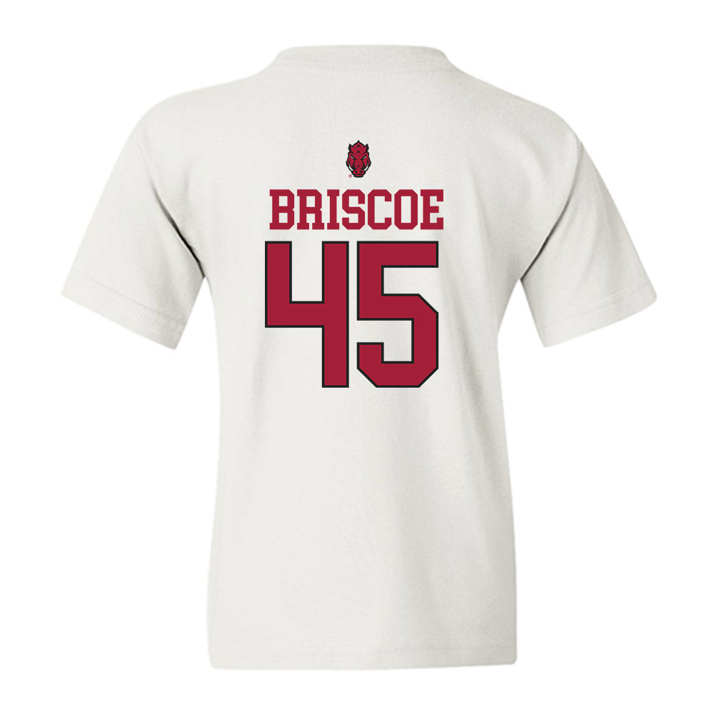 Arkansas - NCAA Baseball : Tye Briscoe - Classic Shersey Youth T-Shirt-1