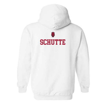 Arkansas - NCAA Women's Golf : Abbey Schutte - Classic Shersey Hooded Sweatshirt-1