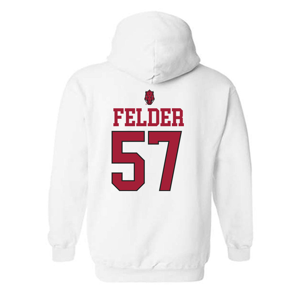 Arkansas - NCAA Baseball : Ross Felder - Classic Shersey Hooded Sweatshirt-1