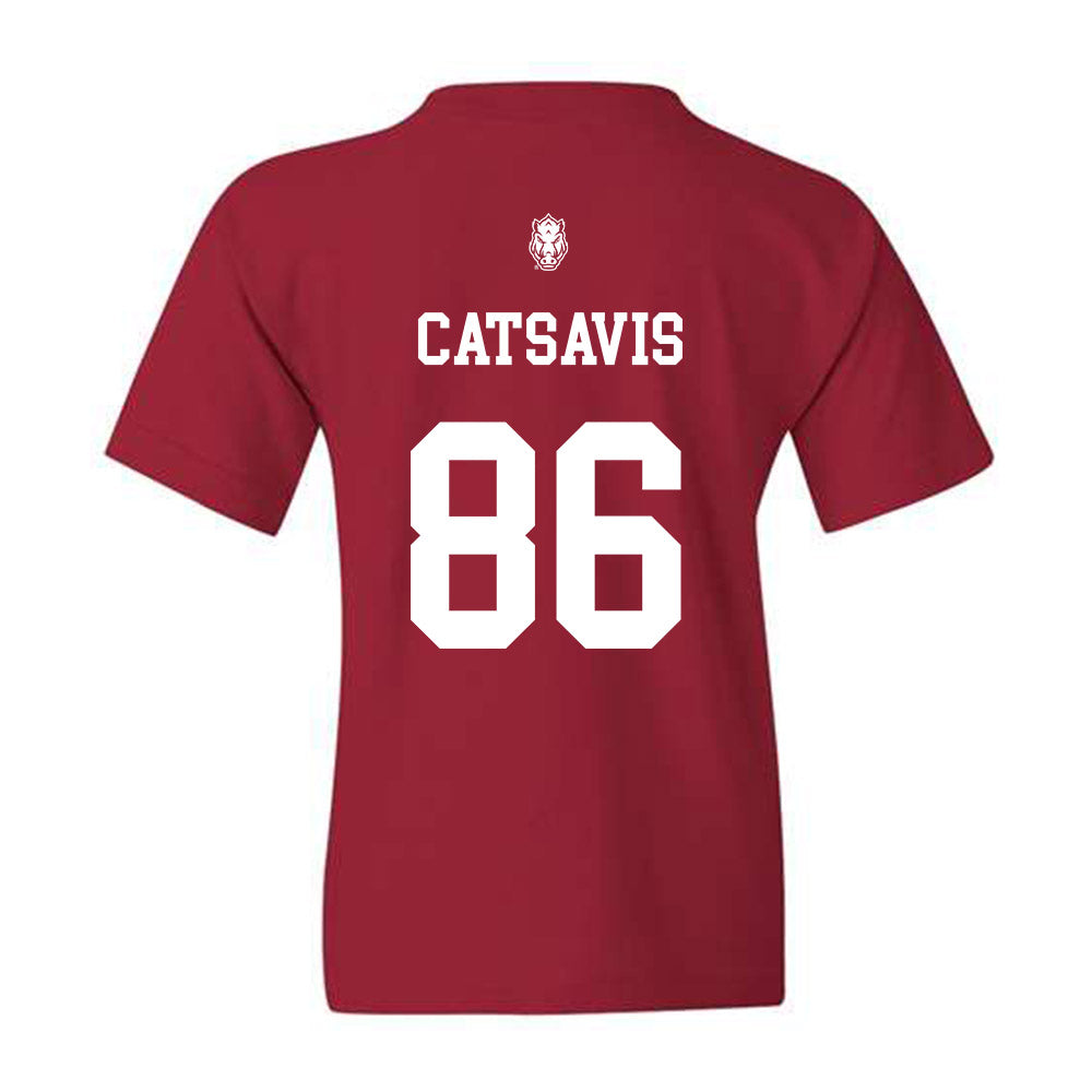 Arkansas - NCAA Football : Walker Catsavis - Youth T-Shirt Classic Shersey