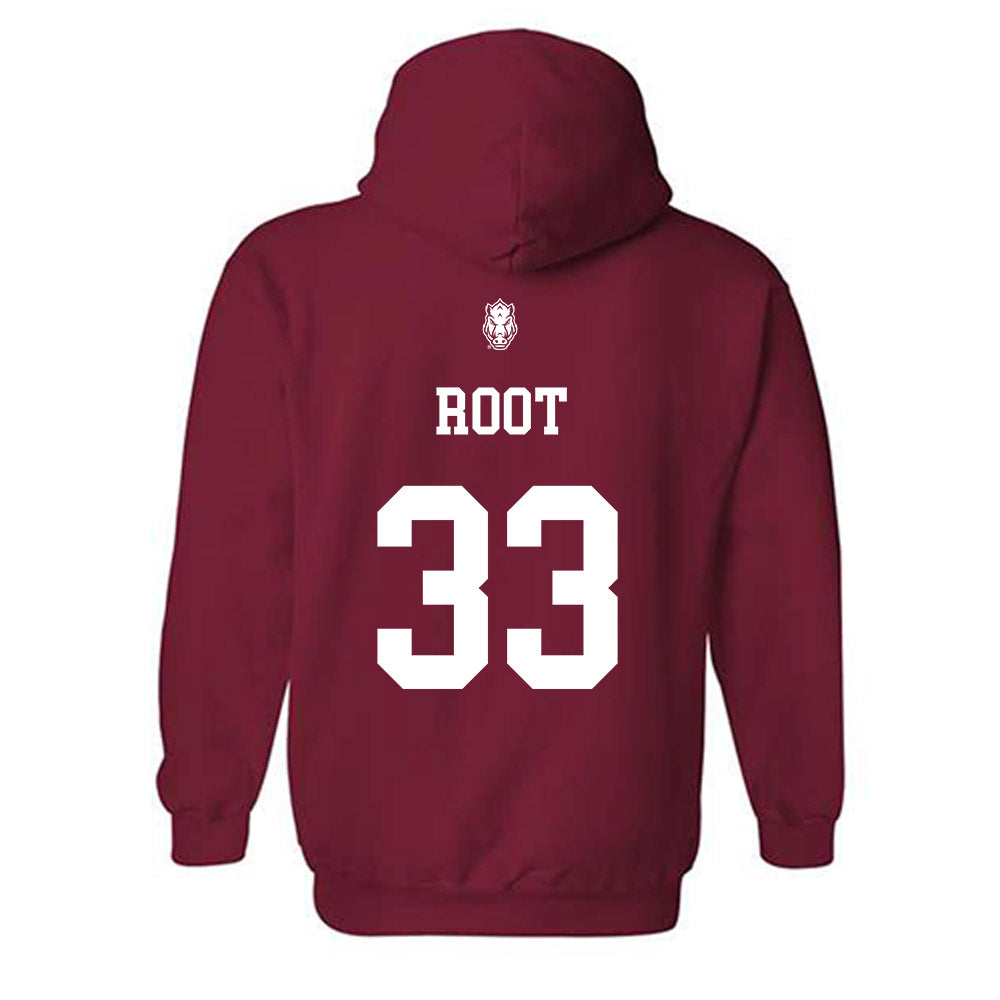 Arkansas - NCAA Baseball : Zach Root - Classic Shersey Hooded Sweatshirt-1