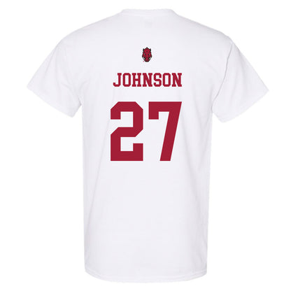 Arkansas - NCAA Football : Ahkhari Johnson - Sports Shersey T-Shirt