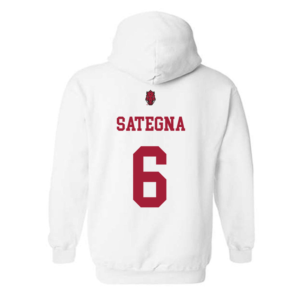 Arkansas - NCAA Football : Isaiah Sategna - Sports Shersey Hooded Sweatshirt
