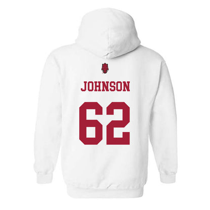 Arkansas - NCAA Football : Alex Johnson - Sports Shersey Hooded Sweatshirt