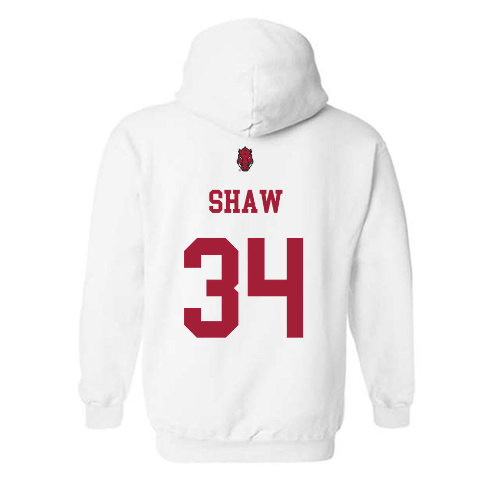Arkansas - NCAA Football : Jabrae Shaw - Sports Shersey Hooded Sweatshirt-1