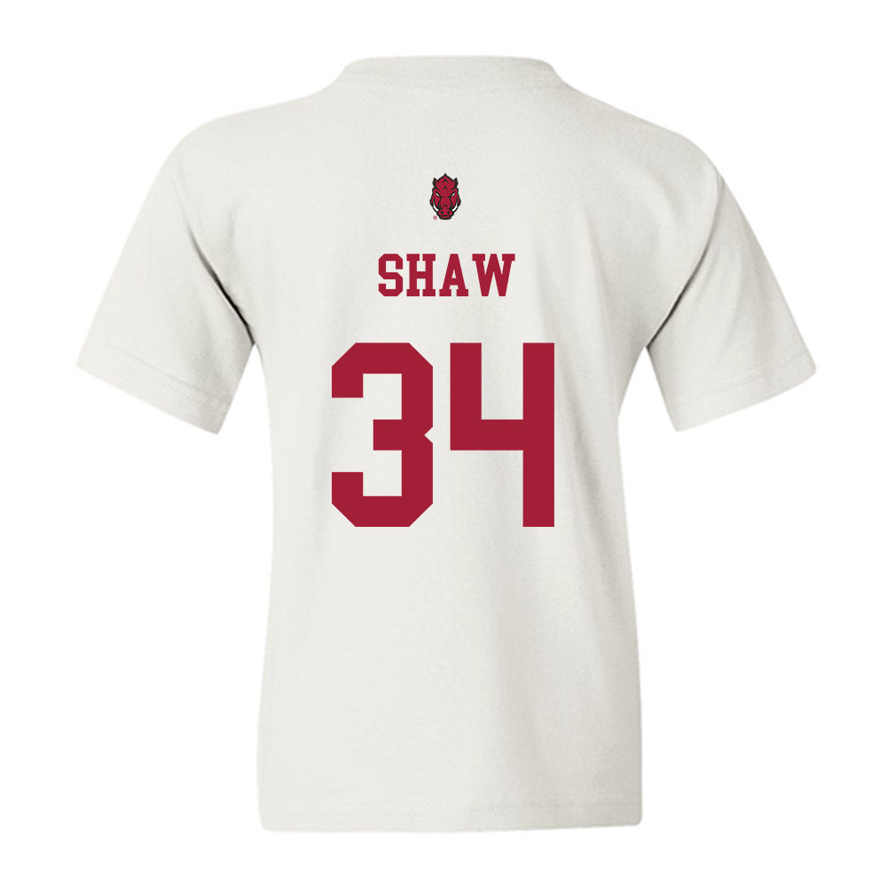 Arkansas - NCAA Football : Jabrae Shaw - Sports Shersey Youth T-Shirt-1