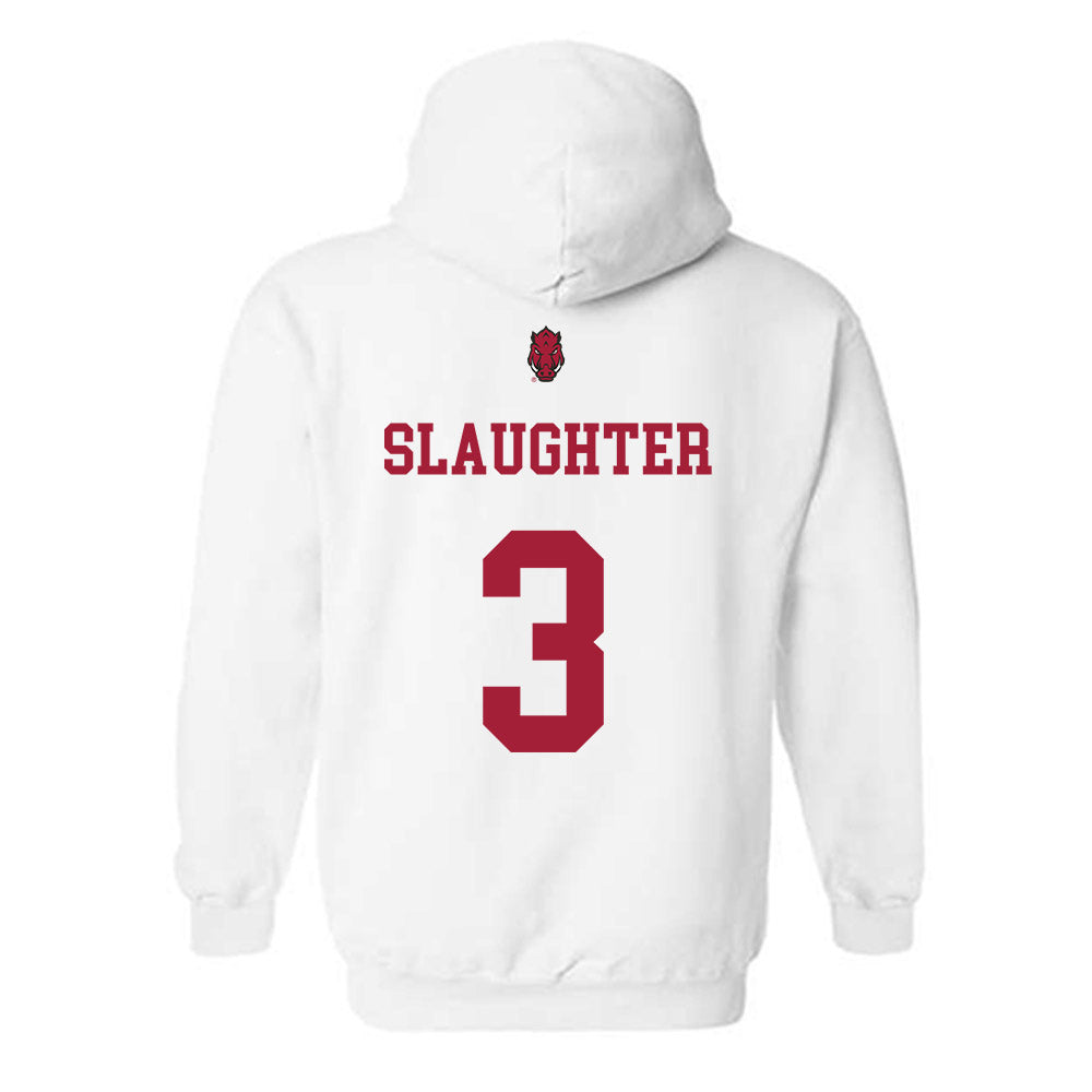 Arkansas - NCAA Football : Doneiko Slaughter - Sports Shersey Hooded Sweatshirt