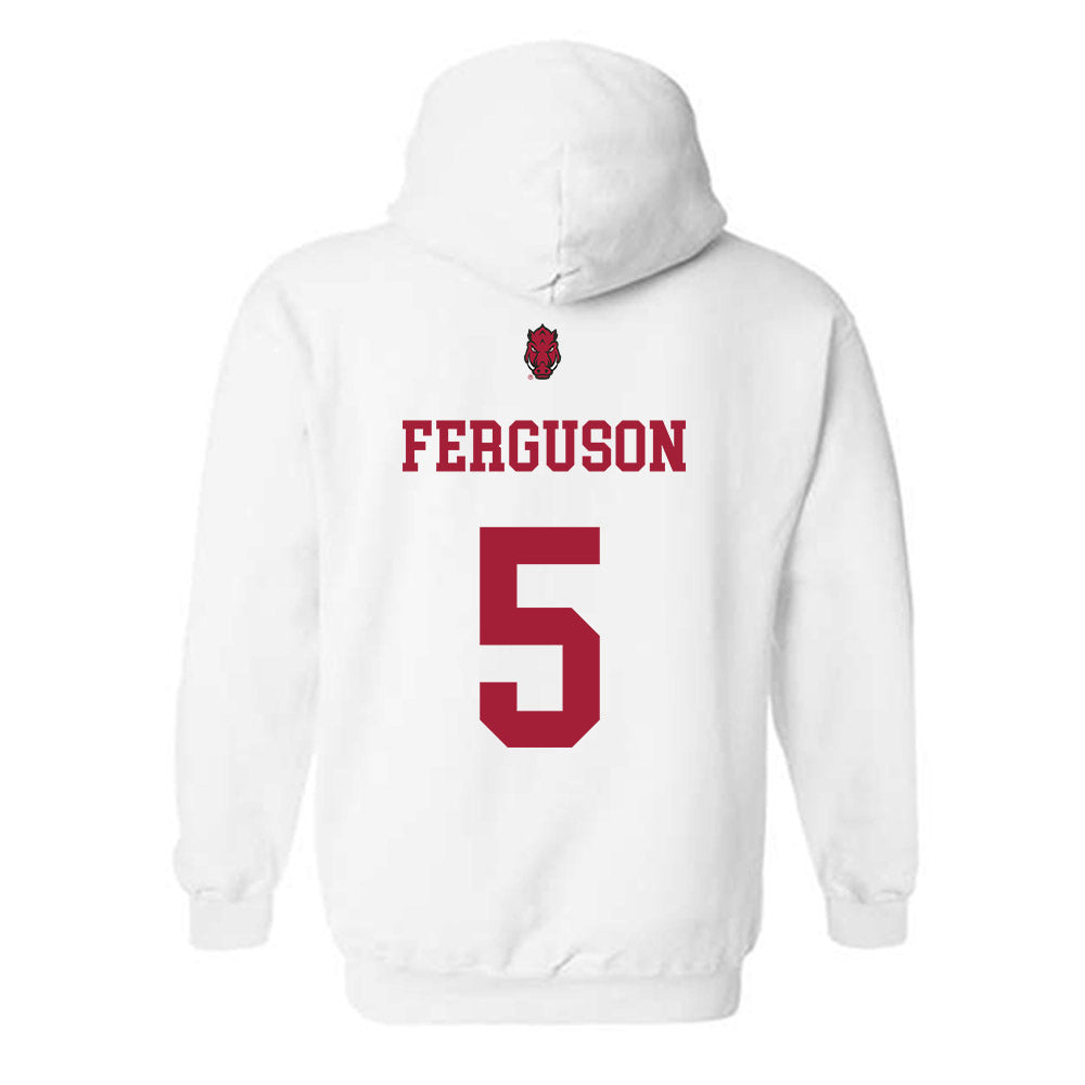 Arkansas - NCAA Football : Ja'kayden Ferguson - Sports Shersey Hooded Sweatshirt-1