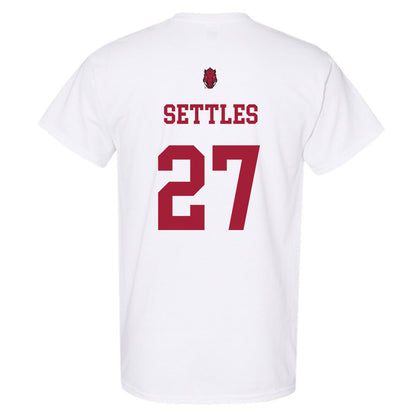 Arkansas - NCAA Football : Cameron Settles - Sports Shersey T-Shirt-1