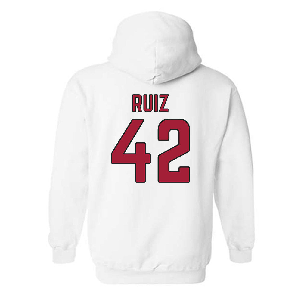 Arkansas - NCAA Baseball : Damian Ruiz - Sports Shersey Hooded Sweatshirt-1